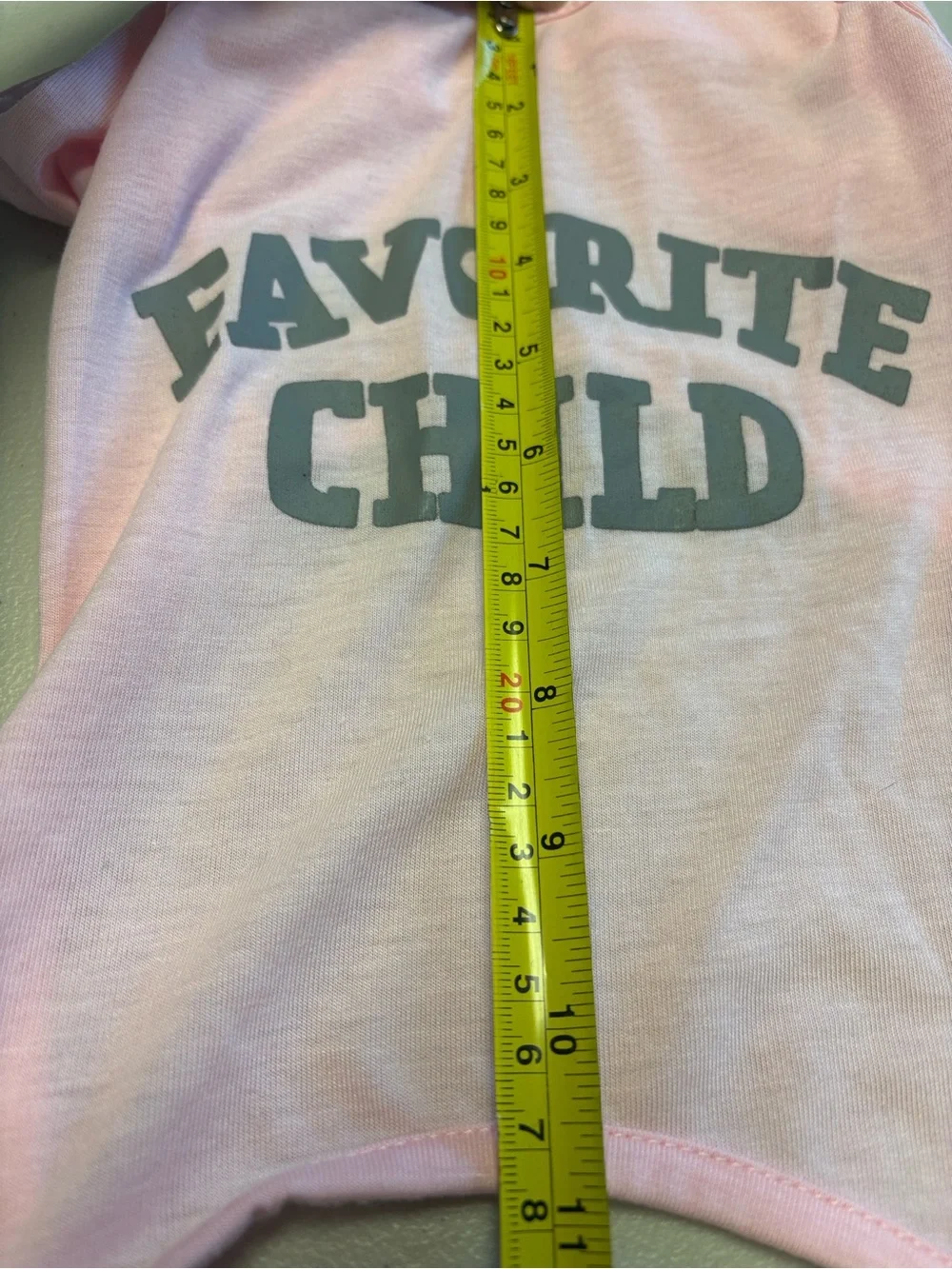 Dog Shirt Pink “Favorite Child” Sz s